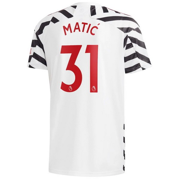 Camiseta Manchester United NO.31 Matic 3ª 2020-2021 Blanco